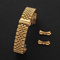 Dây đồng hồ inox đúc nam nữ 12mm 13mm 14mm 16mm 17mm 18mm 19mm 20mm 21mm 22mm - Vàng,19