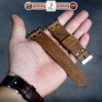 Dây đồng hồ iWatch, Watch đủ seri Da Bò Sáp Ngựa Điên RAM Leather Pilot Rivet Siêu bền