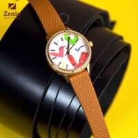 Dây Đồng Hồ Michael Kors – Dây Da Epsom Màu Nâu Gold