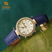 Dây Đồng Hồ Michael Kors Paker – Dây Da Epsom Xanh Navy