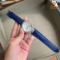 Dây đồng hồ Michael Kors Parker Chronograph – Dây Da Kỳ Đà Màu Xanh Navy