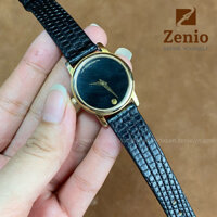 Dây đồng hồ Movado Nữ dây da kỳ đà màu đen