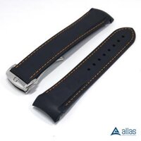 Dây đồng hồ Omega màu đen chỉ cam
