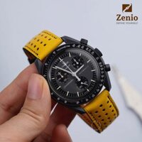 Dây đồng hồ Omega Swatch – Dây Rally Màu Vàng Phối Đen