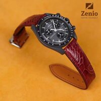 Dây đồng hồ Omega Swatch – Dây Da Đà Điểu Màu Đỏ