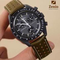 Dây đồng hồ Omega Swatch – Dây Da Rally Buttero Màu Olive