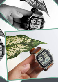 Dây đồng hồ RAM Classic Mahogany - Da bò thuộc bằng thảo mộc - CASIO 1200 WORLD TIME