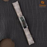 Dây đồng hồ Rolex Day Date – Dây Da Cá Sấu Màu Himalaya