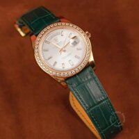 Dây đồng hồ Rolex Day Date – Da Cá Sấu Màu Xanh Forest Green