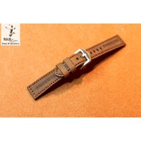 Dây đồng hồ Samsung da bò sáp nâu đất bền chắc chính hãng RAM Leather - AW 4244