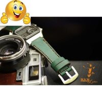 Dây đồng hồ siêu bền Casio AE 1200 WHD, 1100, 1300, Gshock da bò thật handmade Xanh Rêu Ram Classic 1984