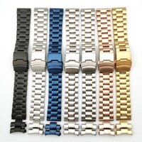 Dây Đồng Hồ Thép Đầu Cong Ôm Khoá Móc Đôi Cao Cấp Tặng Kèm Đồ Thay Dây