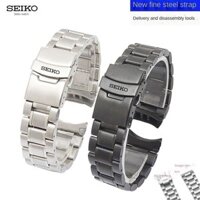 Dây đồng hồ thép SEIKO SEIKO No. 5, khóa bướm, xanh lá cây, phong cách Nhật Bản, dành cho nam SRPD63