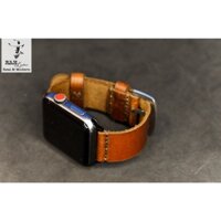 Dây Đồng Hồ Thủ Công Aple Watch AW, iWatch, iPhone Watch Da Bò Nâu Đỏ RAM Leather Simple 3 Bền Đẹp