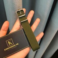 Dây Đồng Hồ Vải Dù Zulu Nato size 18mm 20mm - Xanh quân đội,20