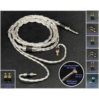 Dây đồng mạ bạc đơn tinh thể 7NOCC Litz 23AWG OD 1.25mm tết 4 - Dùng cho tai nghe Sens IE100/400/500