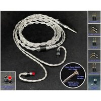 Dây đồng mạ bạc đơn tinh thể 7NOCC 23AWG OD 1.25mm tết 4 - Dùng cho tai nghe ATH IM01/02/03/50/70