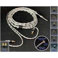 Dây đồng mạ bạc đơn tinh thể 7NOCC 23AWG - Connector A2DC cho ATH CKS1100, E40, E50, E70, LS200,LS300,LS400,CKR90,CKR100
