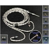 Dây đồng mạ bạc đơn tinh thể 7NOCC Litz 23AWG OD 1.25mm tết 4 - Dùng cho tai nghe SE535 SE846 - MMCX