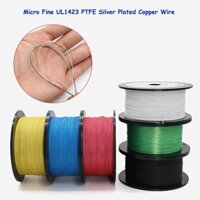 Dây đồng mạ bạc PTFE 38 / 36 / 34 / 30 / 28 / 26 AWG Micro Fine UL1423 Cáp lõi đơn DIY điện tử nhiệt độ cao