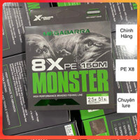 Dây dù MEGABARRA MONSTER X8, dây pe X8 chuyên câu lure dài 100m và 150m