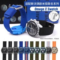 Dây Dù Nylon Đàn Hồi 20mm Thay Thế Cho Omega X Swatch