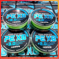 Dây dù PE HORAI X8 dài 100m, dây dù câu lure sợi dây mượt chịu mài mòn tốt