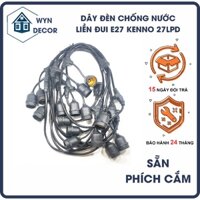 Dây đui đèn E27 kín nước, trang trí ngoài trời, LÕI ĐỒNG 100% quán cafe, trà sữa, gia đình