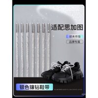 Dây giày bạc cho phụ nữ có đá rhinestone, dây giày màu sắc cho Air Force One, giày thể thao cho bố, giày sneaker, sửa đổi retro V2K