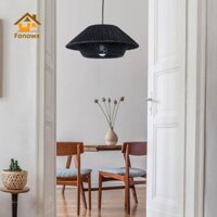 Dây Giấy Chụp Đèn Bóng Đèn Bảo Vệ Trang Trí Boho Cổ Điển Treo Lồng Đèn Mặt Dây Chuyền Chụp Đèn Dệt Cho Phòng Khách Phòng Ngủ Khách sạn