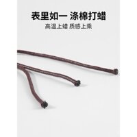 Dây giày da Goldlion phù hợp cho nam, màu đen và nâu, dây tròn mỏng, sáp dầu, đàn hồi, không trượt