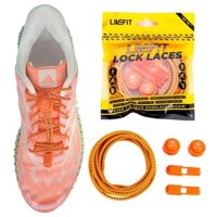 Dây giày thông minh phản quang 3 vạch LiveFit Lock Laces không cần buột I vừa với mọi loại giày I Chất liệu dây Nylon bền chắc với thời gian - Cam