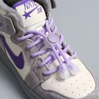 Dây giày tròn cho nam và nữ, khóa dây giày cho trẻ em, dây thun không cần buộc, có thể điều chỉnh, không cần buộc