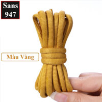 Dây giày tròn to 9mm Sans947 140cm 160cm 180cm thể thao sneaker sports shoelaces đen nâu trắng be xanh đỏ - Vàng - 160cm - 1 đôi