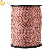 Dây hàng rào điện RADIANTFLASH, Dây cuộn 200m / 500m Dây Polywire màu trắng đỏ, Có thể tái sử dụng Chống rỉ sét Công suất bền Hàng rào điện trở thấp hơn Hàng rào bằng thép Poly Rope Animal Fencing