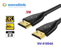 Dây HDMI 2.0 3M Novalink NV-41004A | Cáp HDMI 4K@60Hz cho TV, máy chiếu chất lượng cao