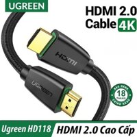 Dây hdmi 2.0 đồng 100% 19+1, dài 1,5m ugreen 40409 cao cấp chính hãng bảo hành 18 tháng