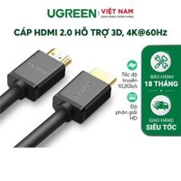 Dây HDMI 2.0 thuần đồng 191 Dài 1-5M UGREEN HD104 hàng chính hãng - 60820 1.5m