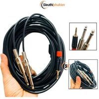 Dây jack 3.5 ra 2 đầu 6 ly xịn , cáp chuyển 3.5mm từ máy tính sang 2 đầu 6.5mm cho đàn, mixer, loa