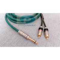 Dây jack 6 ly ra 2 AV DIY loại tốt dài từ 1M đến 3M - Dây tín hiệu Audio Phile jack 6.5mm mono ra 1 AV hoa sen