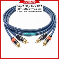 Dây Jack RCA 4 Đầu AV Hoa Sen, dài 0.8met-1.5met-3met-5met.