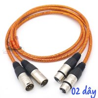 Dây jack xlr đực cái, 02 dây, dây tín hiệu âm thanh