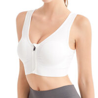 Dây Kéo Áo Ngực Thể Thao Crop Top Nữ Thể Dục Thể Thao Cho Tập Gym Yoga Đi Xe Đạp Đi Bộ Đường Dài Quần Lót Runnig Push Up