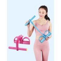 Dây Kéo Đàn Hồi 4 Ống Cao Su - Bàn Đạp Chân Dụng Cụ Tập GYM Thể Dục Săn Chắc Bụng Tay Vai Tại Nhà Cho Nam Nữ
