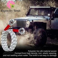 Dây kéo giới hạn năng lực, Dây cứu hộ xe Nylon, Dây kéo chống mài mòn màu trắng dày hơn đáng tin cậy