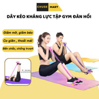 Dây kéo kháng lực tập gym tại nhà, 4 ống cao su đàn hồi, bền chắc chống trượt, tập cơ toàn thân X351