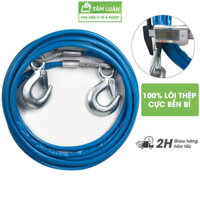 Dây kéo oto, cáp kéo cứu hộ xe ô tô thép chuyên dụng chắc chắn trọng tải 5 tấn, 7 tấn, phụ kiện xe hơi Tâm Luân - Cáp 5m-7 tấn