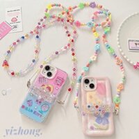 Dây Kẹp Điện Thoại Đeo Cổ Chống Thất Lạc Họa Tiết Hoa Hướng Dương / Bướm / Mèo Hello Kitty Nhiều Màu Thông Dụng