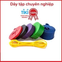 Dây kháng lực tập gym cao su tự nhiên, mức lực kéo phân theo từng màu, tiện lợi mang theo bất cứ đâu, Dây kháng lực Power Band đa năng, hỗ trợ luyện tập thể dục, tiện lợi tại nhà, văn phòng - Chính hãng dododios - Vàng