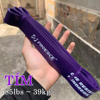 DÂY KHÁNG LỰC TẬP GYM POWERBAND CHÍNH HÃNG PROESCE HỖ TRỢ TẬP GYM, LÊN XÀ - 85lbs Tím